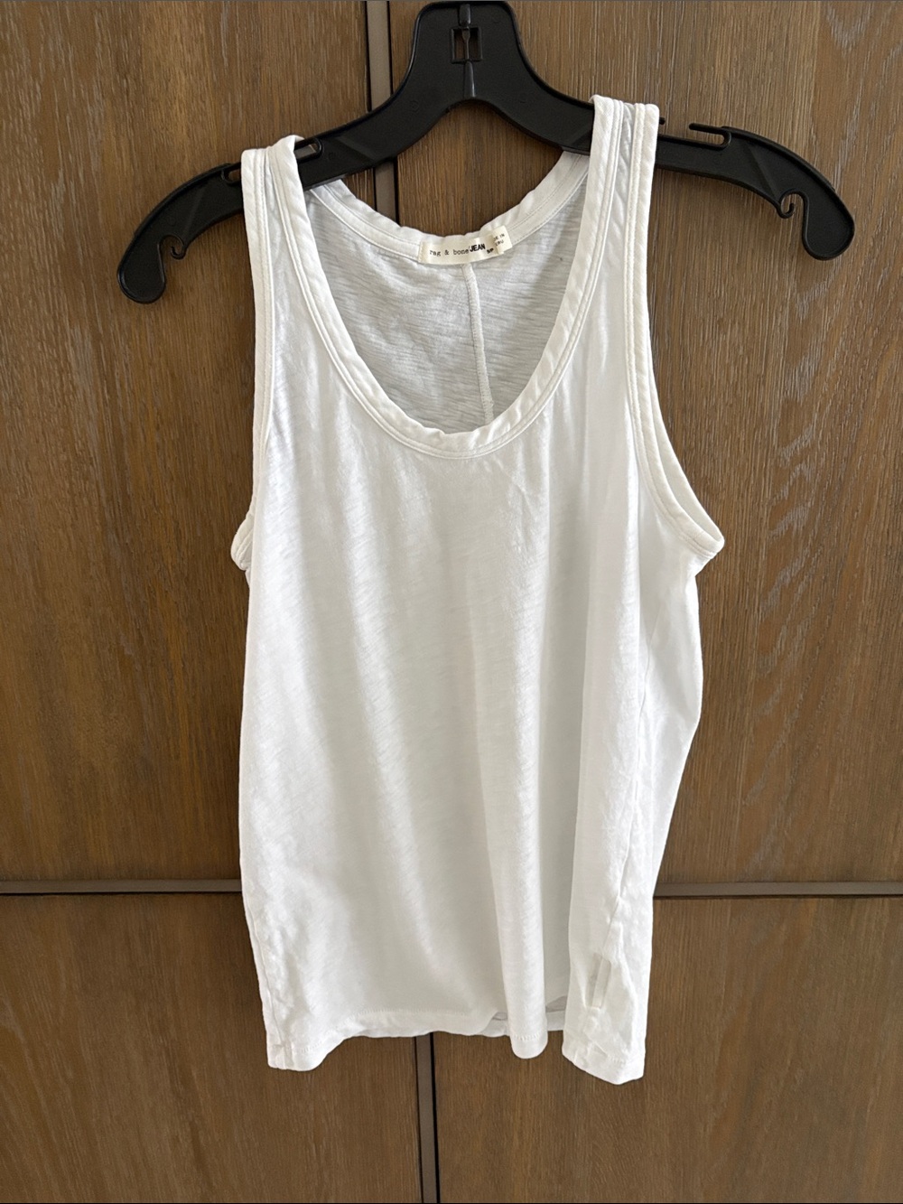 rag & bone White Scoop Neck Tank Top for tweens: juniors